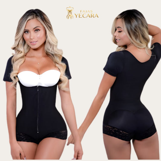 LuxuryCurve™ Faja Cachetero Manga Corta de Alta Compresión