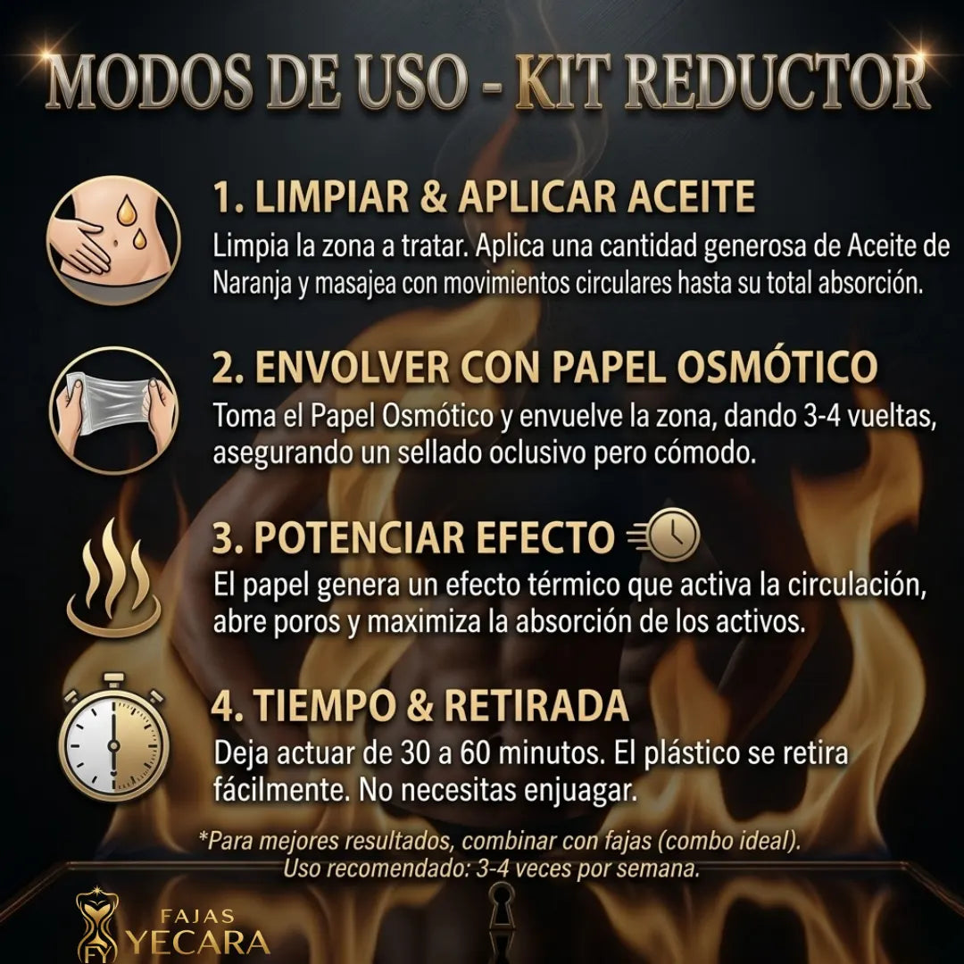 Kit Reductor Aceite Reductor 120 ML + Papel Osniotico 50 Mts