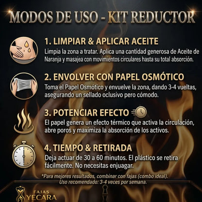 Kit Reductor Aceite Reductor 120 ML + Papel Osniotico 50 Mts