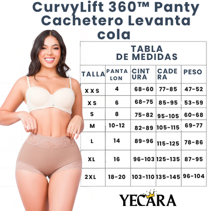 CurvyLift 360™ Panty Cachetero Levantacola con Varillas