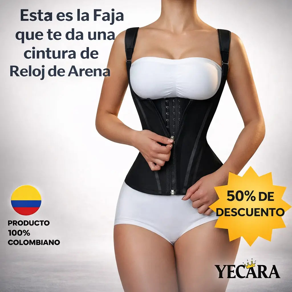 CurvaBella™ Chaleco Extremo tipo corsé con 9 Varillas.