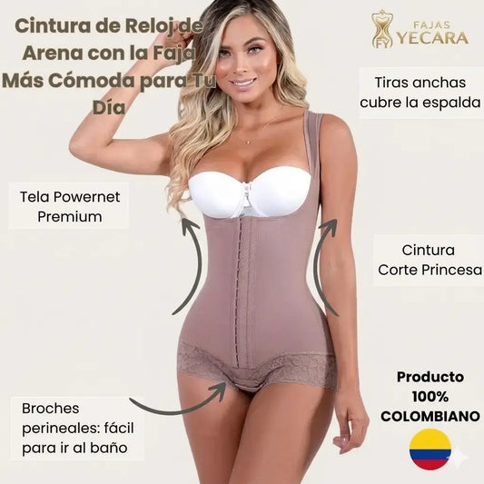 CurvyLux Faja Cachetero Tira Ancha- Alta Compresión.