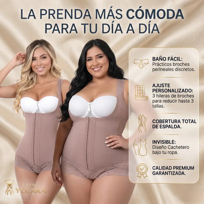 CurvyLux Faja Cachetero Tira Ancha- Alta Compresión.